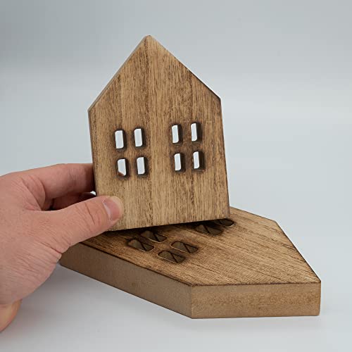 Generichouseshapedwoodensignblockfarmhousehomesigntieredtraydecorsmallbrown  Urban Country Home Decor Generic house shaped wooden sign block farmhouse home sign tiered tray decor small brown  urban country home decor