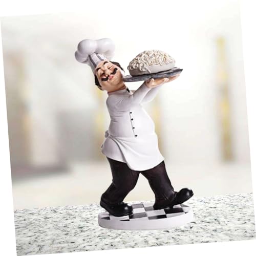 Figura decorativa de chef en resina para cocina miniatura 4