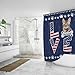GABSHAIM Custom Cat Shower Curtain American Flag Love with Maine Cooncat Polyester Waterproof Bath Curtains with 12 Hooks for Bathroom 72 x 72 Inch Style 1