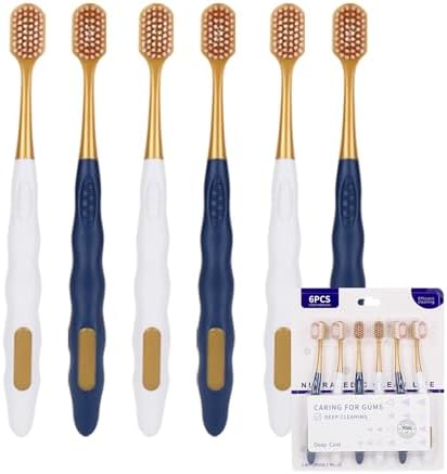 GJNMYSD 6 Pack Ultra Soft Toothbrushes For Adults With Wide Head & 30 4 thumbnail image