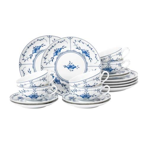 Porzellan Amina Strohblume Teeservice 18-teilig klein