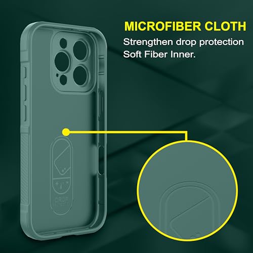 Image of amazon basics Back Case Cover for iPhone 16 Pro Max | Compatible for iPhone 16 Pro Max Back Cover | Liquid Silicon Magic Case with Camera Protection | Dark Green