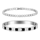 Dimensions des bracelets : La circonférence intérieure des bracelets est de 17 cm, convenant à des poignets de 14 à 16 cm. Les deux bracelets ont un fermoir très simple, mais ne se détachent pas facilement. Ils conviennent parfaitement aux personnes qui pratiquent des sports de plein air ou qui travaillent à l'intérieur.