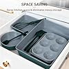 Ammeloo 22-Piece Baking Pans Set Stackable Bakeware Non Stick Baking Set Non Toxic Oven Pans, Including Roasting Pan, Cookie Sheets, Muffin Pans, Cake Pans, Oven Mitt and Utensils(Gray & Hunter Green) #4