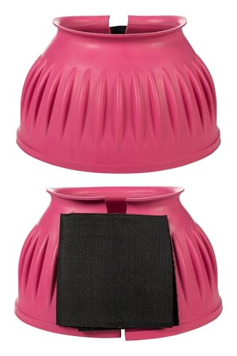 HKM Cloches en caoutchouc, fermeture Ă scratch, 1 paire Rose M