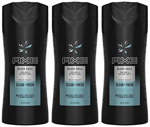 Axe Body Wash, Black Chill, 16 Fluid Ounce (Pack of 3)