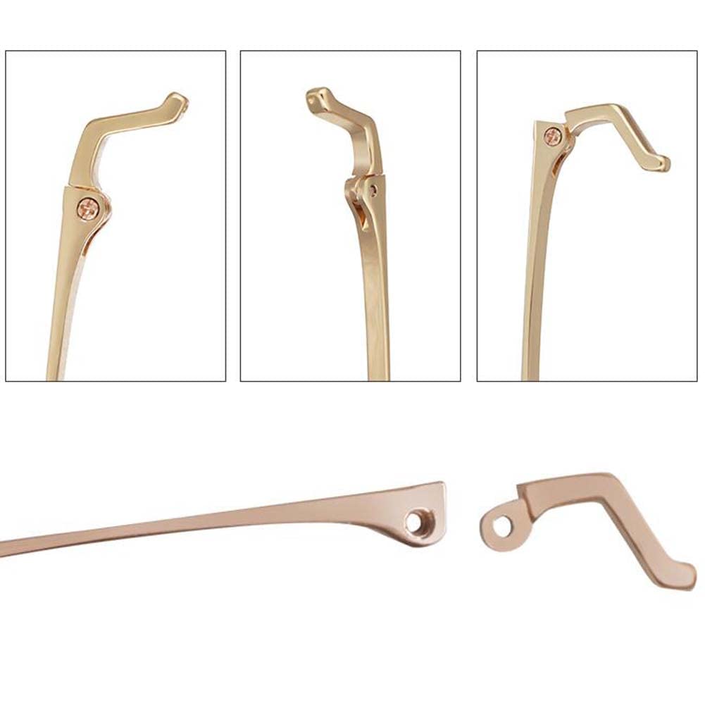 Brillenbügel aus Metall, Ersatzteile, doppelter Zahnabstand 1 mm, Reparatur von Sonnenbrillenrahmen