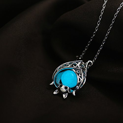 925 Sterling Silver Bat Necklace Earrings Bracelet Cute Animal Glowing In The Dark Jewelry Gift For Women Girl (Necklace) #TOP5