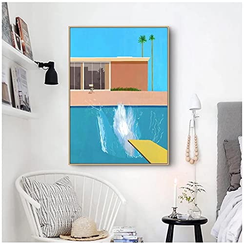 Affiche murale David Hockney un plus grand splash pour decoration chambre salon zen