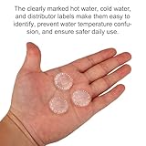 3pcs Hot and Cold Water Faucet Indicator Compatible with Price Pfister, Diameter 0.94in/2.4cm Clear Faucets Hot and Cold Index Button Parts for Bathroom Sinks Showers or Bathtubs - Image 7