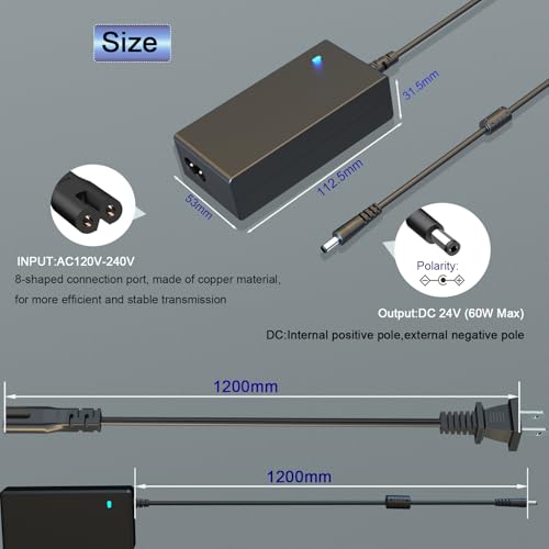 HY1C 15V AC Power Supply Adapter, Suitable for DC15V Electronic Devices, Speakers, displays, Printers, DJ Controllers, mini amplifiers, etc., DC Output:0.5A 1A 1.5A 2A 2.5A 2.7A 3A 4A (60W/65W)