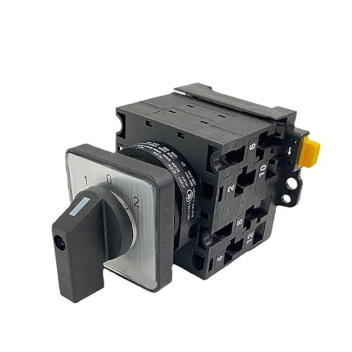 Commutateur rotatif à came robuste LW42-32A avec 12 bornes renforcées pour rail Din