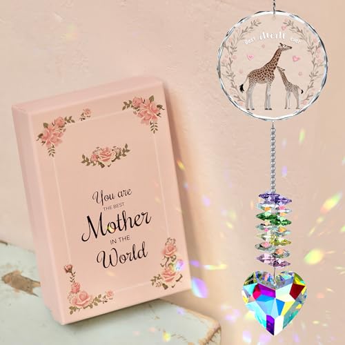 HDCRYSTALGIFTS Crystal Prisms Suncatcher for Window Hanging Rainbow Maker Sun Catcher Indoor Window Home Garden Decor Gift for Mom -  pu jiang jiang xin dian zi shang wu you xian gong si