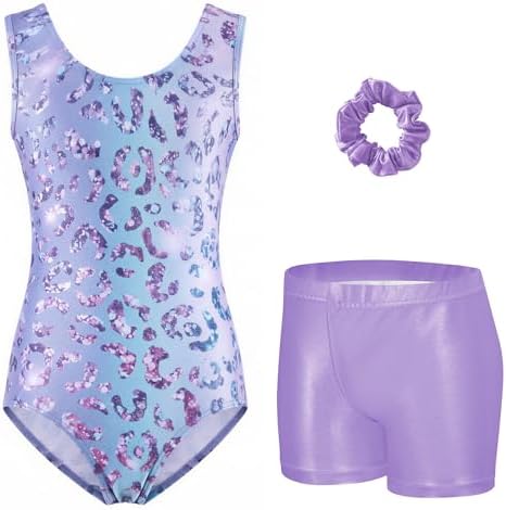 Arshiner Maillot Gimnasia Ritmica Niña Conjunto de Gimnasia Tres ...