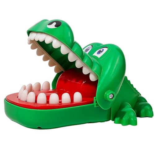 Hungry Hippos Crocodile Dentist Game Interactive Crocodile Toy for Kids Fun Family Party Game for Children Aged 3-12 Years Hand-Eye Coordination Training Tool Plastic Crocodile Teeth Pressing Game