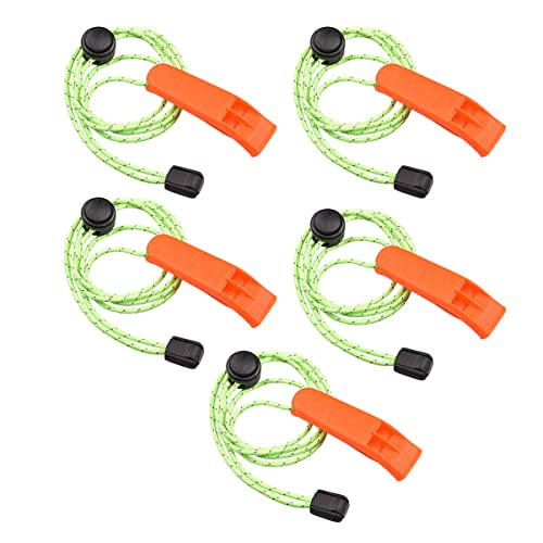 Balacoo 1set Whistle Safety Hiking Survival Camping Outdoor Supplies Outdoor Accessories Outdoor Supply Pp Plastic 5pcs