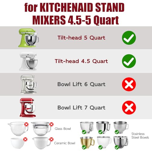 Image of Silicone Bowl Liners for 5 Qt KitchenAid Mixers, 3 Liners with Lid