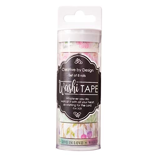 Christian Art Gifts Blossoms of Blessings Washi Tape Set, Creative by Design Collection