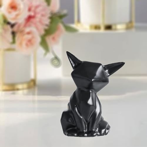 Estatua Decorativa de Gato de Cerámica Negra S miniatura 7