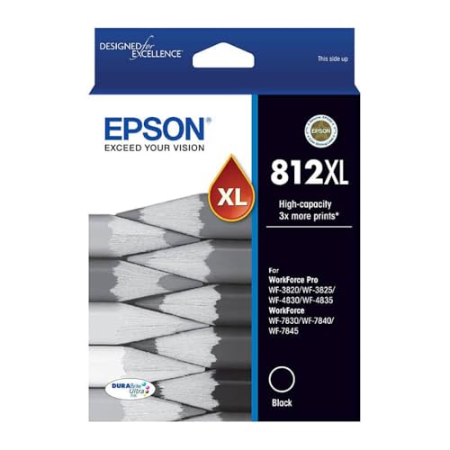 Epson 812XL noir cartouche d'encre C13T05E192 haute capacité pour éviter les pannes d'encre