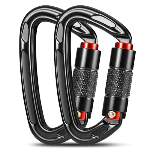 El Mejor Listado de Mosquetones de esta semana. 49 SUKYBUE Mosquetón Resistente con Bloqueo de Tornillo. 2 Clips de Mosquetón de 25 KN. Mosqueton Llavero, Aluminio de Aviación, Ideal para Asegurar Mascotas, Al Aire Libre,...