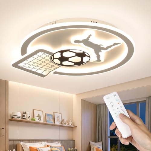 OTREN Deckenlampe LED Dimmbar 35CM, Deckenleuchte Kinderzimmer Lampe Decke fußball mit Fernbedienung 3000k-6500k für Wohnzimmer,Babyzimmer, Schlafzimmer OTREN Deckenlampe LED Dimmbar 35CM, Deckenleuchte Kinderzimmer Lampe Decke fußball mit Fernbedienung 3000k-6500k für Wohnzimmer,Babyzimmer, Schlafzimmer