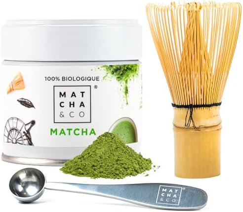Matcha & CO Set de Té Matcha de Iniciación. Matcha Kit con Matcha...