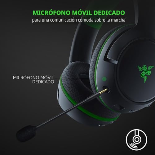 Miniatura 4 de Razer Kaira Pro - Auriculares Wireless para Juegos de Móvil de Xbox y de Xbox Series X (Diafragmas de Titanio de 50 mm Triforce, Micrófono supercardioide HyperClear, Micrófono Móvil) Negro-Verde