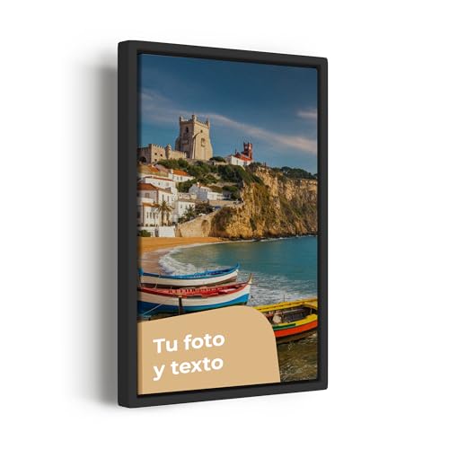 Cimpress Cuadro Personalizado en Lienzo con Marco, Personaliza con tu Foto, Logo o Texto, Decoración de pared ideal para casa u oficina, Perfecto para Navidad o el amigo invisible, 30 x 20 cm