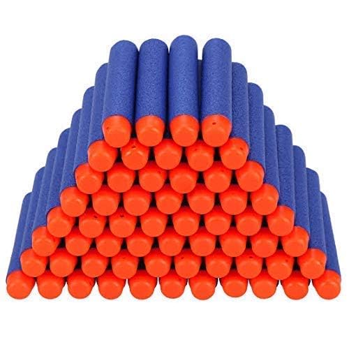 Image of VERAT Hollow Out Soft Foam Refill Darts for N-Strike Elite Series Blasters (Blue, Pack of 150)