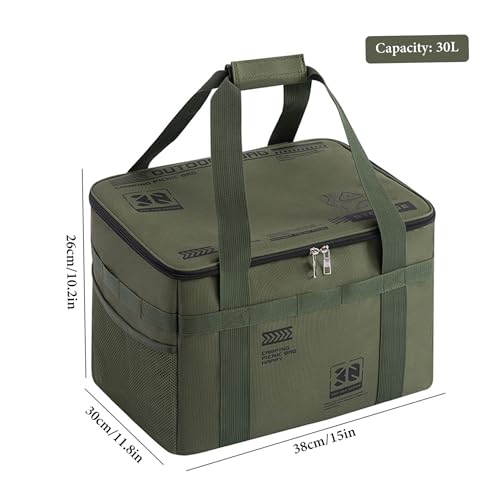 Boîte de rangement camping 42L vert sac étanche extérieur