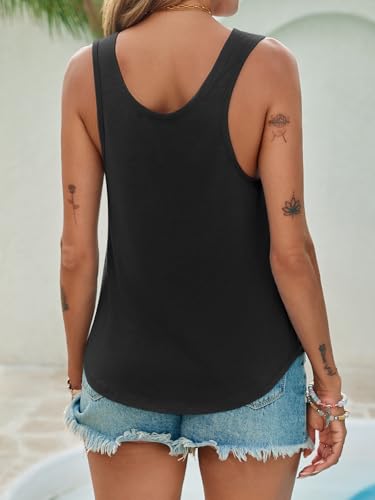 Tankaneo Womens Scoop Neck Tank Tops Summer Casual Sleeveless Loose Fit T Shirts Beach Vacation Workout Basic Tees4