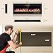 Alpaca ALPACA 50'' Slim Electric Fireplace Recessed and Wall Mounted,Wall Fireplace and Freestanding Linear Fireplace, with Remote Control,13 Adjustable Flame Color and 5 Brightness, 750W/1500W