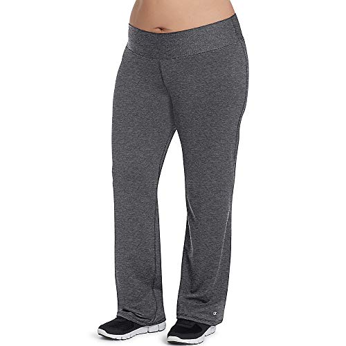 Champion Women's Plus-Size Absolute Semi-Fit Pant with SmoothTec Waistband, Granite Heather, 4X