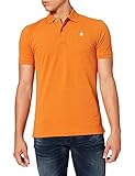 Seitenschlitze G-STAR RAW Mens D11595 Polo Shirt, Amber Htr 5864-4350, XXL