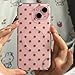 GOKAR Polka Dot Phone Case Retro Cute Aesthetic Vintage Classic Phone Case Compatible with for iPhone 14, Pink