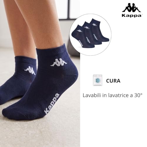 Kappa 6 Paar Mini Strümpfe knöchelhoch aus elastischer Baumwolle, Grau 45/47 DE – Ansicht 5