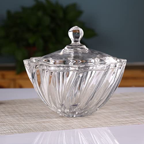 Cabilock Glass Candy Bowl With Lids Vintage Covered Candy Dish Cookie Buffet Jar Fruit Serving Dish For Wedding Christmas Birthday Party 7.1X4.1 Inch (Random Color) #TOP1