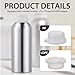Singhoow 2 Pack Aluminum Bottles 1100 ml High-purity Brushed Aluminum for Hazardous Chemical Transport with Tamper Evident Caps & Ldpe Plugs for Essential Oils & Solvents