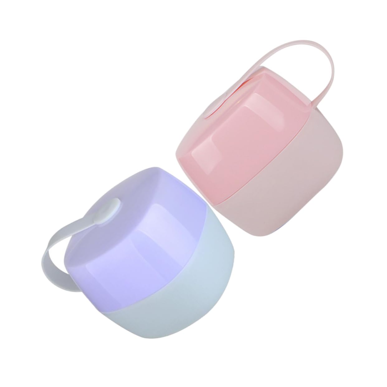 SUPVOX 1set Portable Storage Boxes Wide Mouth Cases for Easy Access for Diaper Bags Home The Go Use Purple Pink 2pcs