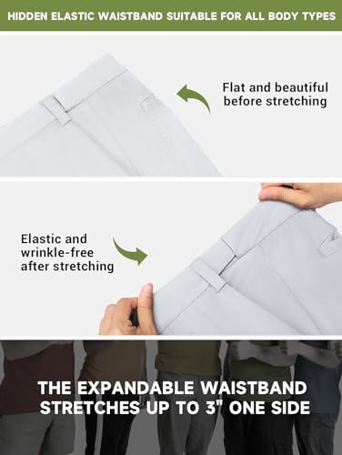 Moosehill Men's Stretch Golf Pants Quick Dry Comfy Trousers4