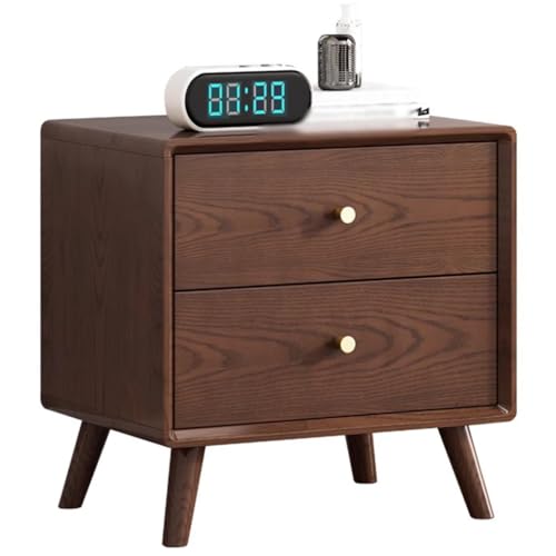 Mesita De Noche Práctica De Estilo Retro, Mesita De Noche con Cajones para Dormitorio, Mesa Auxiliar para Sala De Estar/Regalo, Fácil De Montar