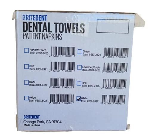 Miniatura 9 de Toallas para pacientes de 13 x 18 pulgadas, baberos, servilletas de 3 capas (2 capas de tejido + 1 capa de poliéster), paquete de 250 baberos, color