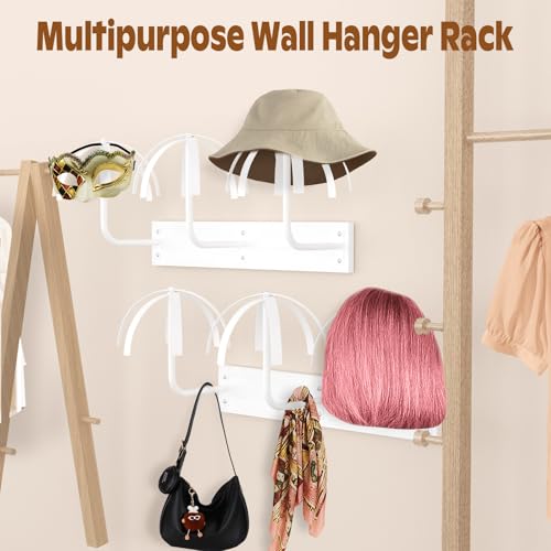 Yingsi-Fty 6 Pcs Hanging Wig Stand for Multiple Wigs, Durable Wall Mounted Wig Hanger Holder,Wig Holder for Multiple Wigs,Hanging Wig Holder for Display, Storage, Styling, Drying,Practice,Design (White) by Yingsi-fty - Image 7