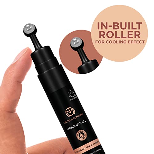 The Man Company Under Eye Cream Gel For Men And Women Enriched With Cooling Massage Roller For Dark Circles, Fine Lines & Puffy Eyes With Caffeine... - Image 5