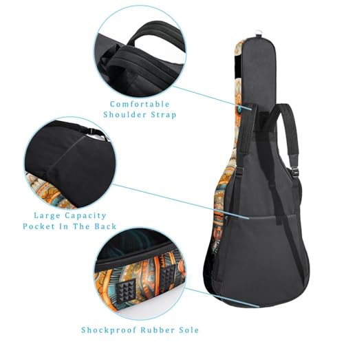 Sac pour guitare grand étui étanche éponge multicolore