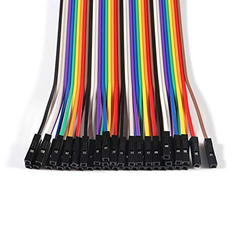 ALMOCN 120PCS Breadboard Jumper Dupont Wire,Multicolored 30cm 40pin Male to Female, 40pin Male to Male, 40pin Female to Female Breadboard Jumper Wires Ribbon Cables Kit for arduino