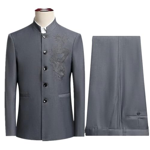 Men Suit Two Piece Single Breasted Lapel Coat with Trousers Wedding/Party/Business Suits3