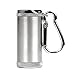 Honoro Metal Portable Ashtray,Outdoor Cigarettes Ashtray with Lid,Keychain,Cylinder Silver