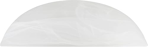 Miniatura 4 de Aspen Creative 23099-11 Pantalla de cristal de repuesto contemporánea de alabastro para lámpara de antorcha de base media, lámpara de botín,